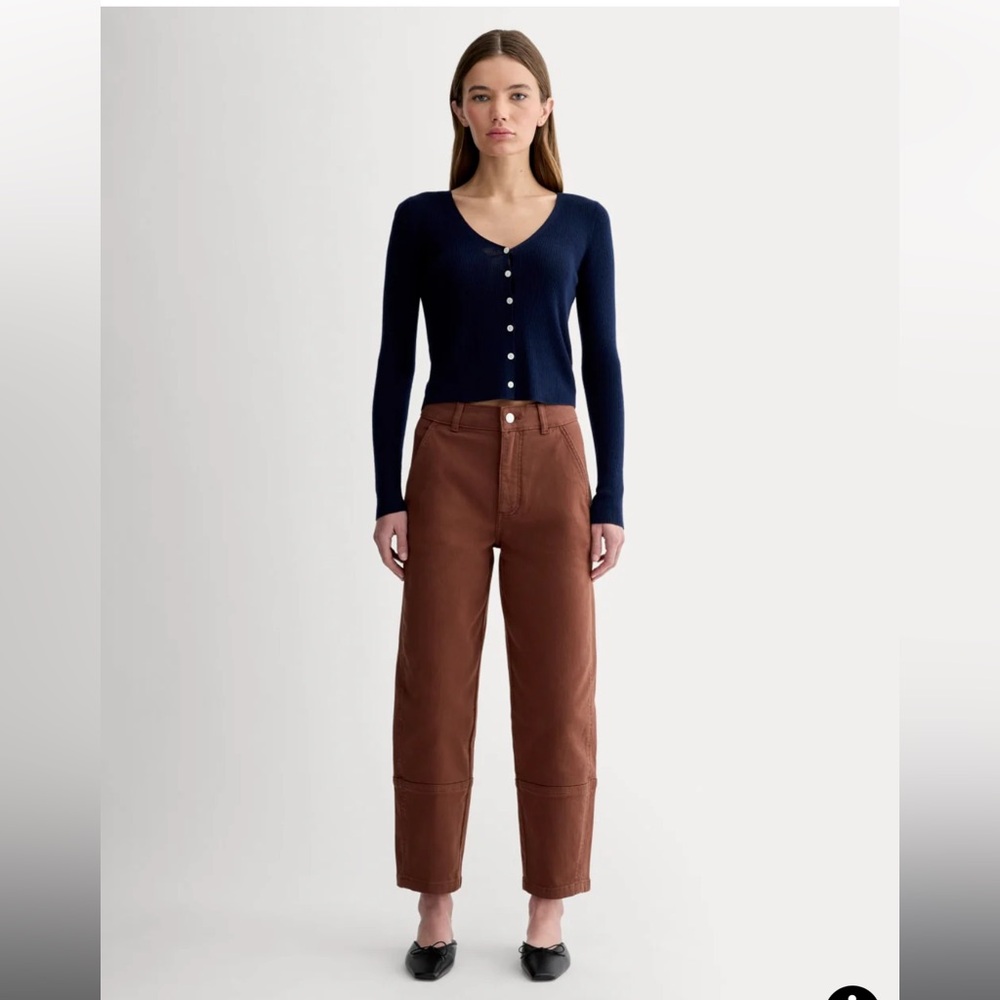 Everlane organic cotton The Utility Barrel Pant in Rosewood